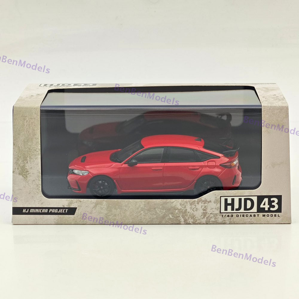 1/43 Hobby Japan HJD43 CIVIC TYPE R (FL5) RACING BLACK Package Diecast Car Model