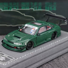 Mortal 1:64 S14 GT SPEC V2 BBS Green Carbon Alloy Diecast  Toys Car Models Collectible Gift Limited