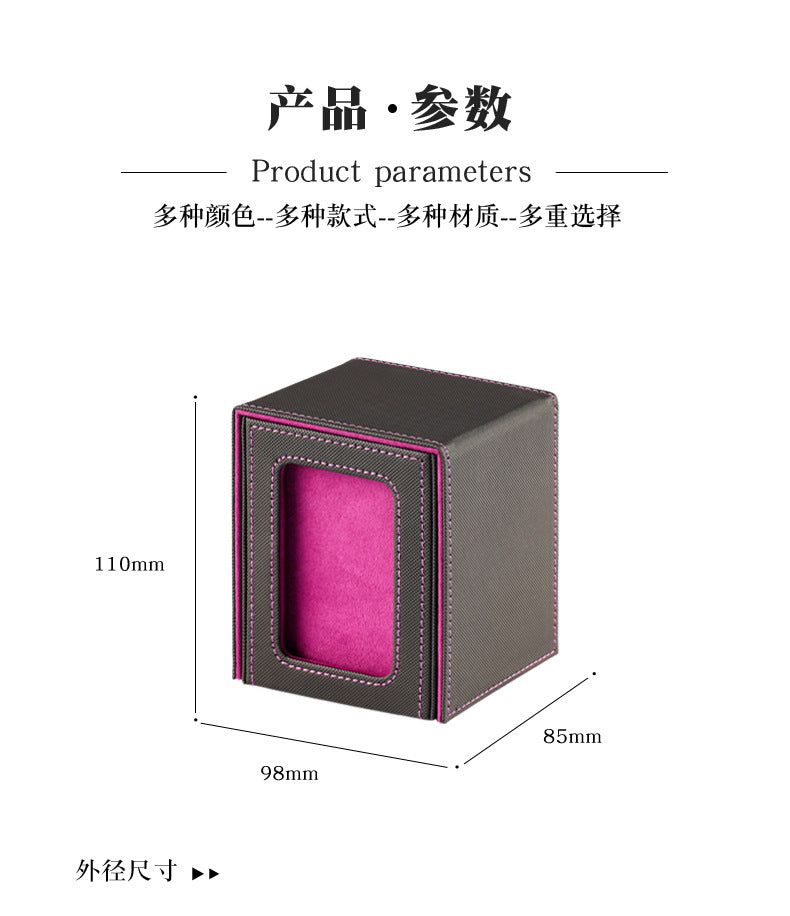 Portable Magnetic PU Deck Box Vertical Side Loading with Front View Window for TCG CCG Trading Cards