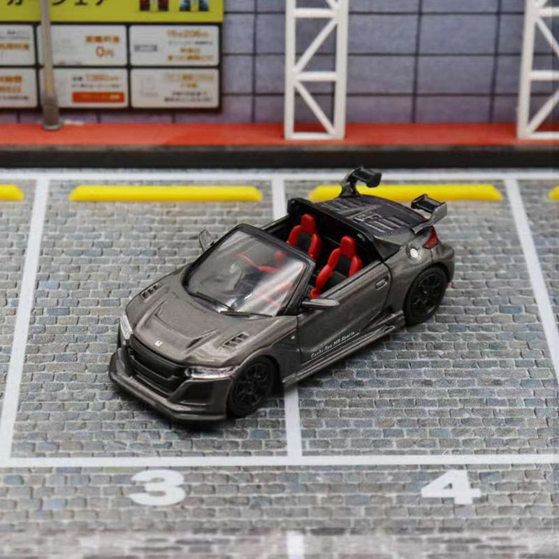 Mortal 1:64 Honda S660 Mugen Convertible with top cover Diecast Toys Car Models Collection Gifts Limited Edition