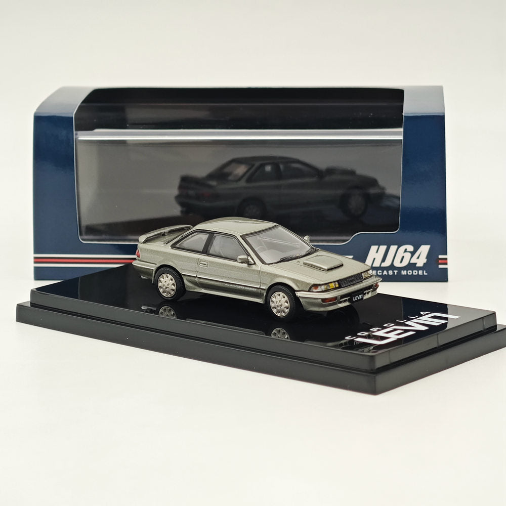 Hobby Japan 1/64 Toyota COROLLA LEVIN GT-Z AE92 Gris Vert Métallisé HJ643059ZGY Modèle de Voiture Moulé Sous Pression 