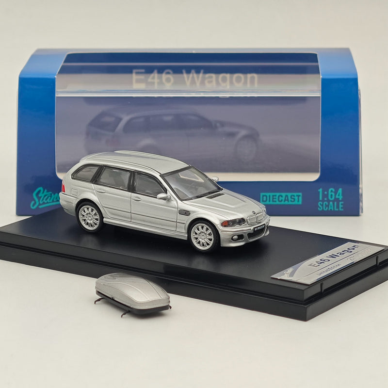 1:64 Stance Hunters E46 Wagon Diecast Model Car Limited Collection Silver