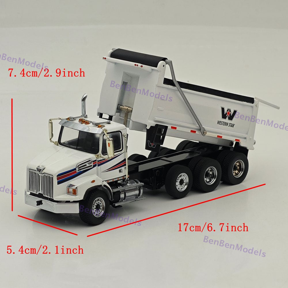 1/50 DM WESTERN STAR 4700 SB Dump Truck White Diecast Model 71034 Toy Gift