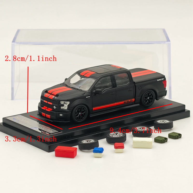 1:64 Funny Model Black SHELBY F150 Shelby Super Snake Pickup Diecast Models Car