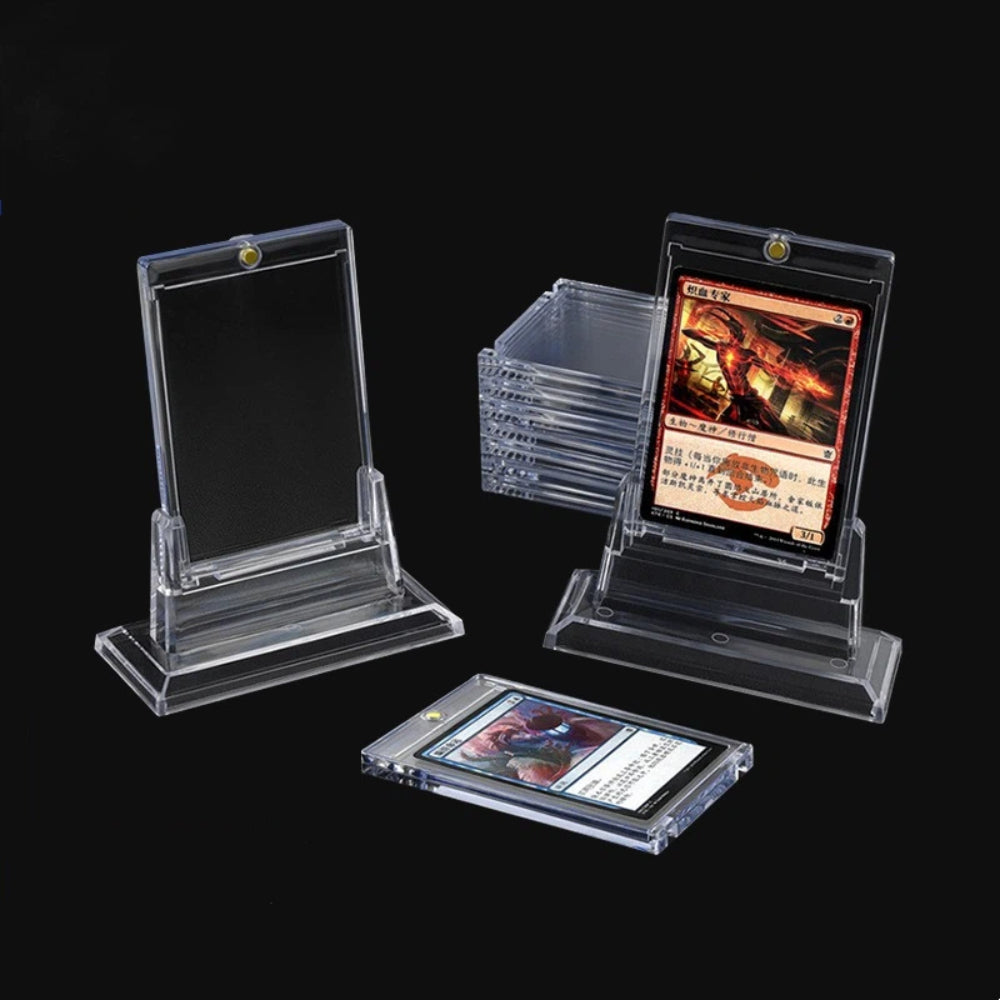 25pcs Clear Acrylic Magnetic Card Brick 35PT Trading Card Protector Display Holder for Sports & TCG Game Collectible Cards CCG Card Sleeves