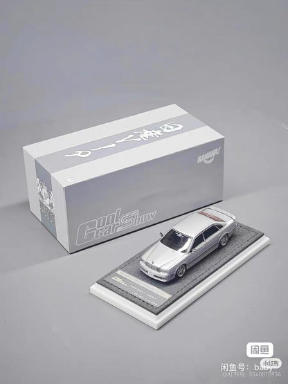 Shenzhen Cool Car Show Limited 1/64 MK Nissan JHG50 President Model Silver/Black VIP Stance