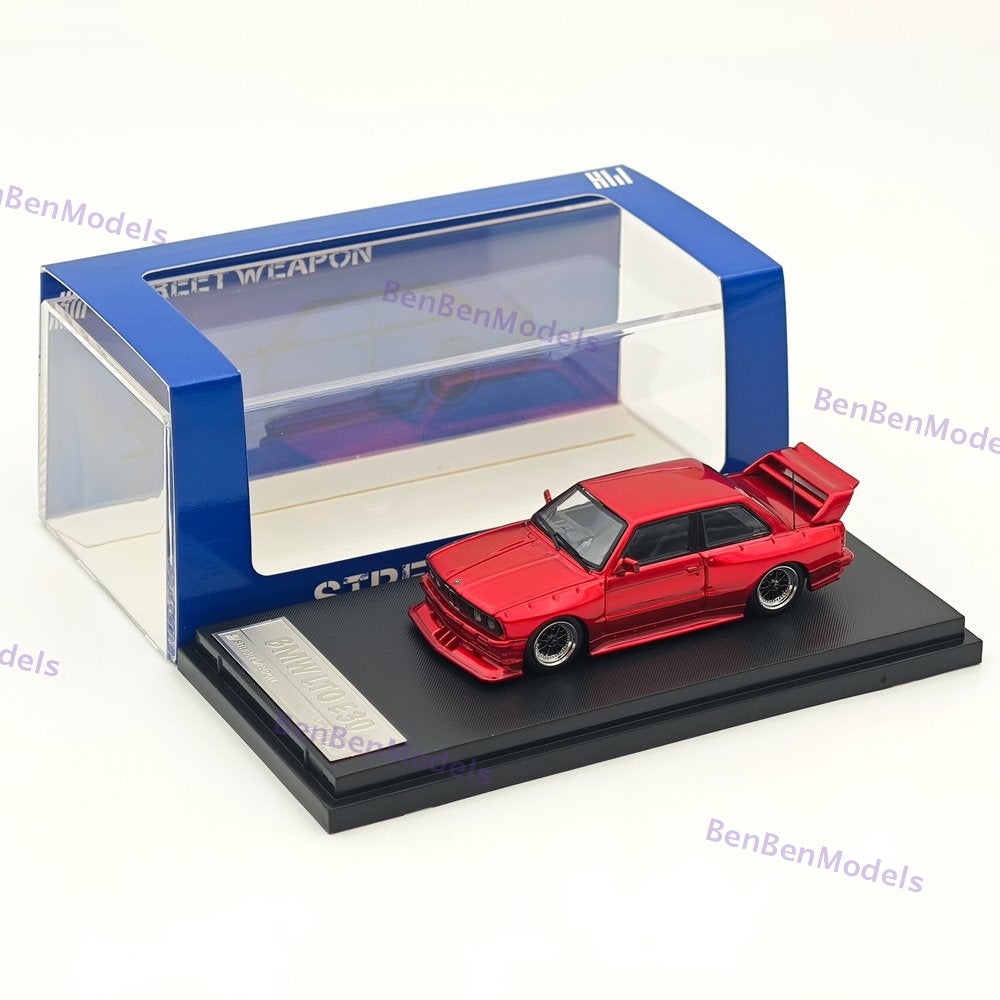 1:64 SW BMW M3 E30 LTO Coupe Widebody Sport Model Diecast Metal Car Collection