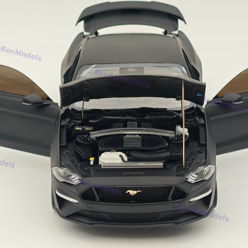 DM 1/18 Scale Replicas Ford Mustang GT 2019 Widebodykit Pack LHD Matt Black