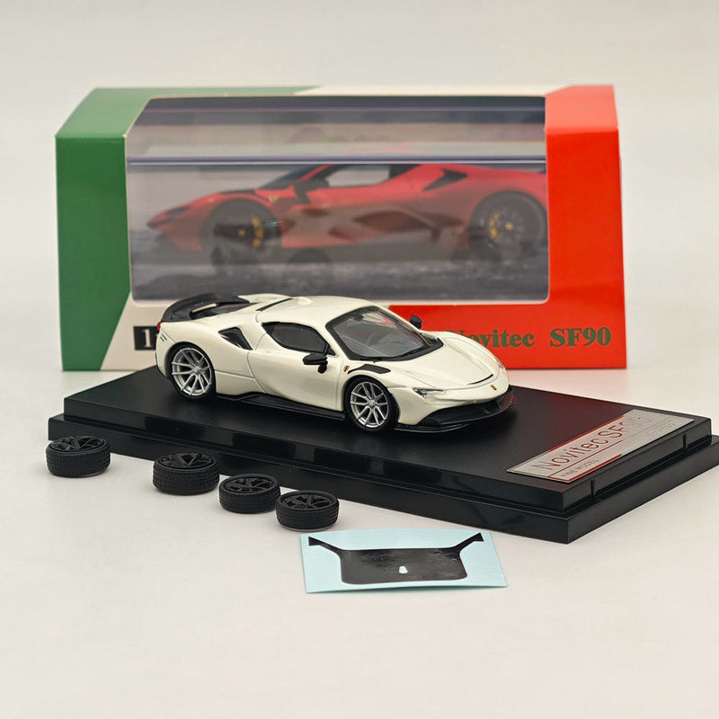 Fine model 1:64 Scale Novitec Ferrari SF90 Diecast Models Car Collections White