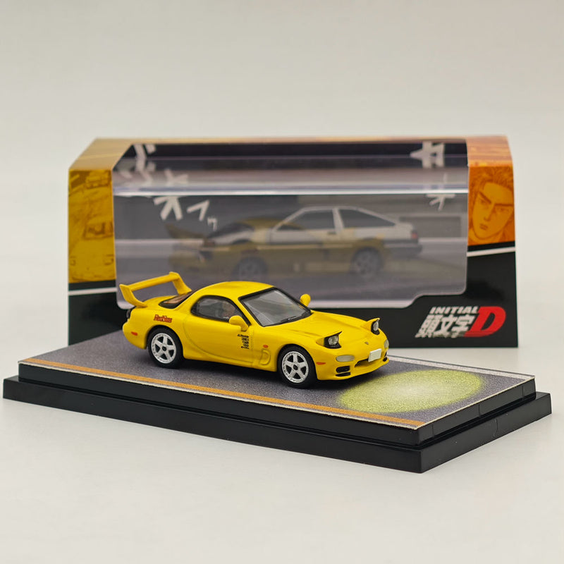 Hobby Japan 1/64 Mazda RX-7 (FD3S) RedSuns Initial D Open Headlights HJ645007DA Diecast Model Collection