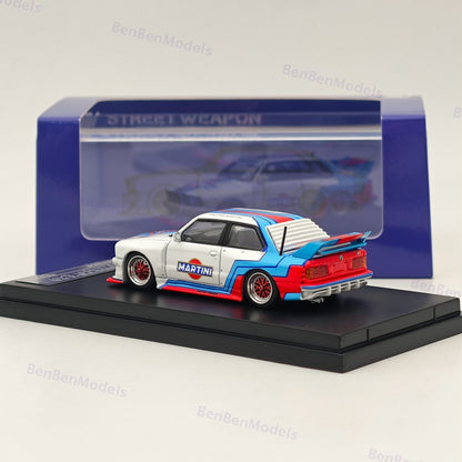 Street Weapon 1/64 BMW M3 E30 Live Offend LTO Martini Alloy Model Car Collection