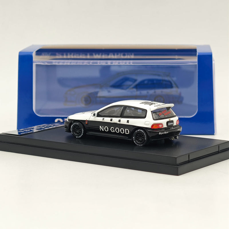 1/64 Street Weapon Honda Civic EG6 OSAKA JDM Police livery Diecast Model Car