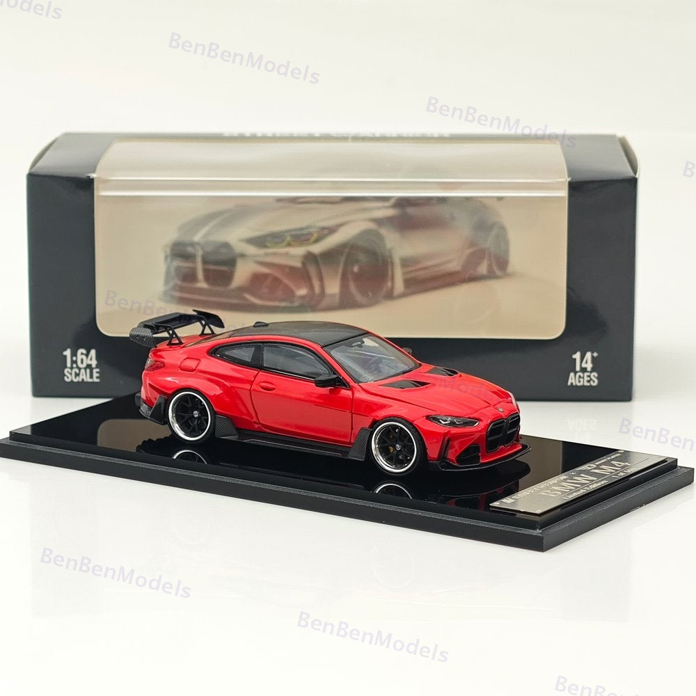 1:64 SW BMW M4 G82 Red Sports Model Diecast Models Car Limited Collection