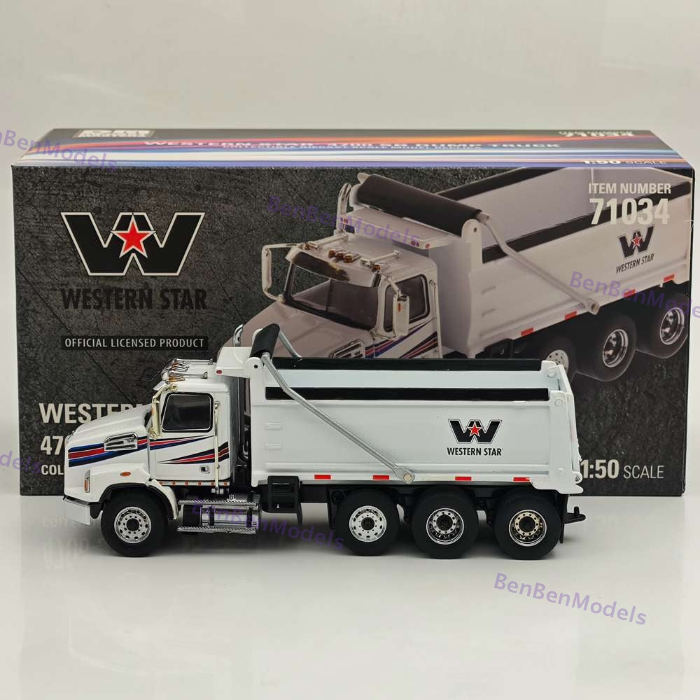 1/50 DM WESTERN STAR 4700 SB Dump Truck White Diecast Model 71034 Toy Gift