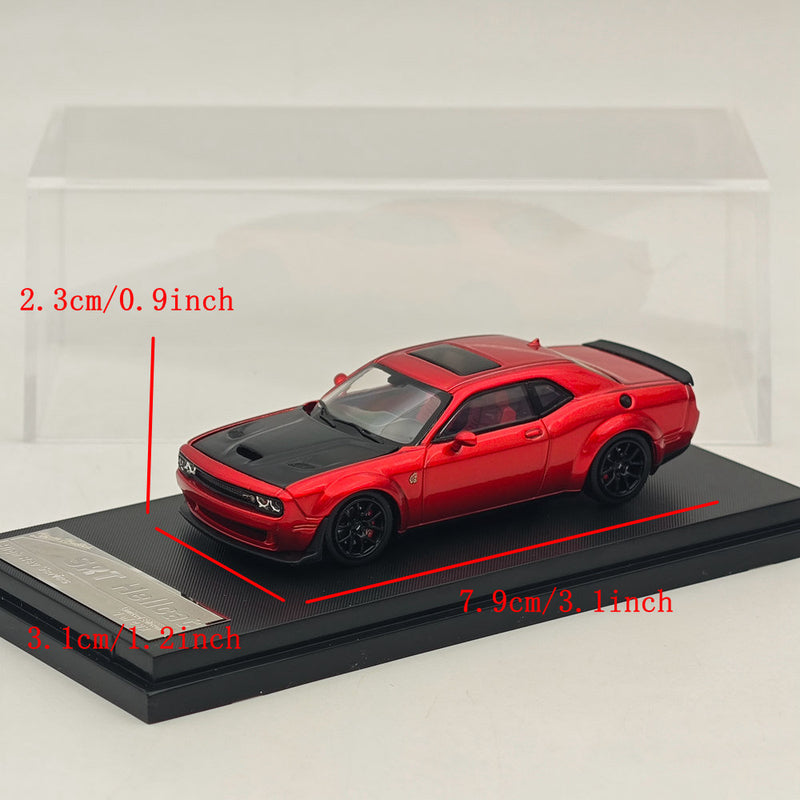 1:64 SH Dodge SRT Hellcat Hood Opens Diecast Models Car Collection Red