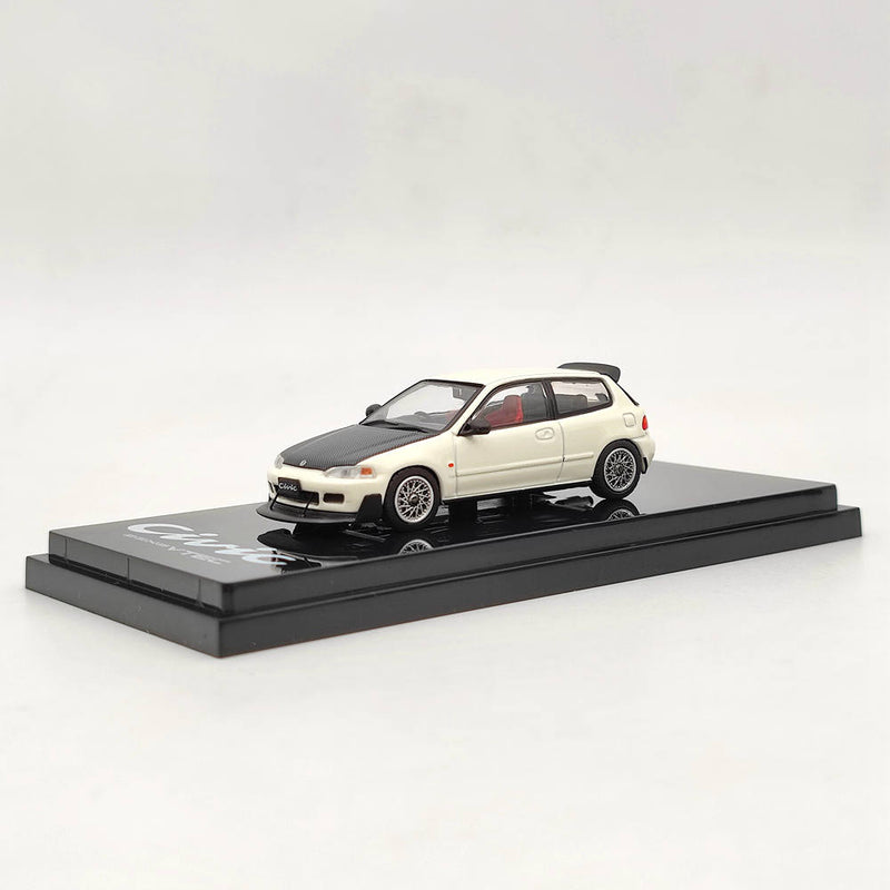 Hobby Japan 1:64 Honda Civic (EG6) JDM STYLE WHITE WITH MESH WHEEL HJ641017FW