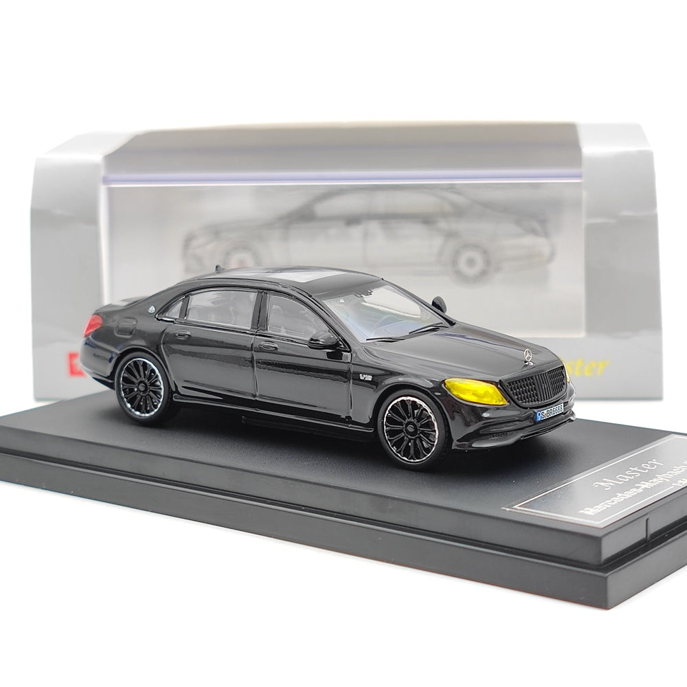 Prévente Master 1:64 Mercedes Benz Maybach Classe S S560 Jouets moulés sous pression Modèles de voitures Cadeau Auto Collection Noir