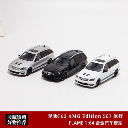 Flame 1:64 C63 V8 Edition 507 Wagon Travel Simulation Alloy Car Model