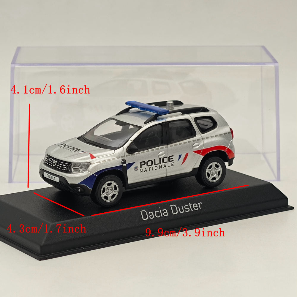 Modèle réduit de voiture moulée sous pression Norev Dacia Duster Police Nationale 2021, modèle limité, couleur argent, 1/43 