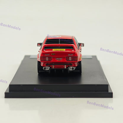 1/64 DCM 190E W201 #35 Red Pig Modified Diecast Metal Car Limited
