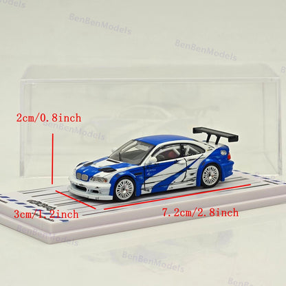 1:64 DCM BMW M3 GTR E46 NFS TECKWRAP APAXPO ZESTEK Diecast Models Car Colletible