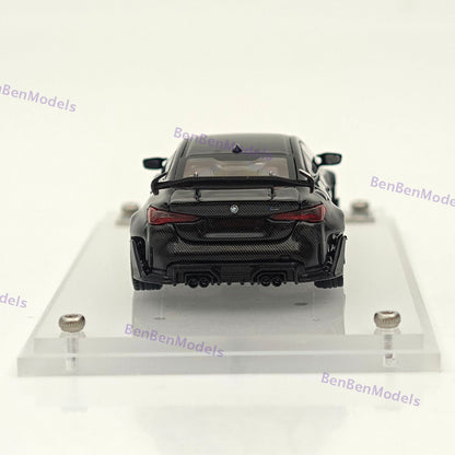 1:64 SW M4 G82 Widebody KIT APAxpo All Carbon Black Diecast Model Car Collection
