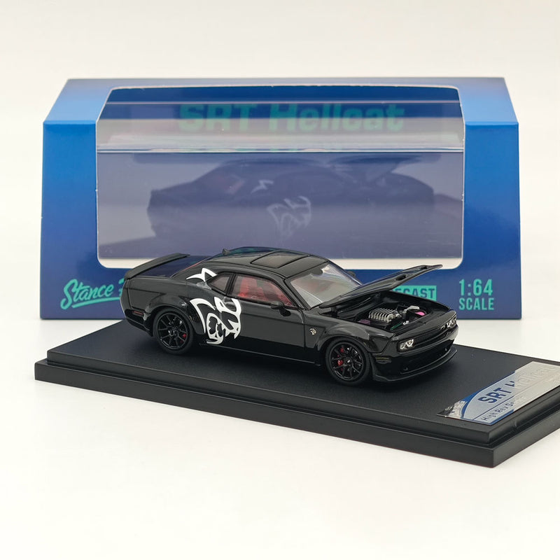 1:64 SH Dodge SRT Hellcat Muscle Sports Black Diecast Models Car Collection