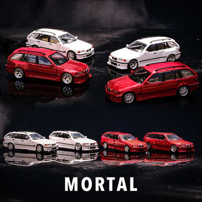 Mortal 1:64 BMW E36 3-Series Four Door Dtation Wagon Diecast Toys Car Models Hobby Collection Gifts Limited Edition