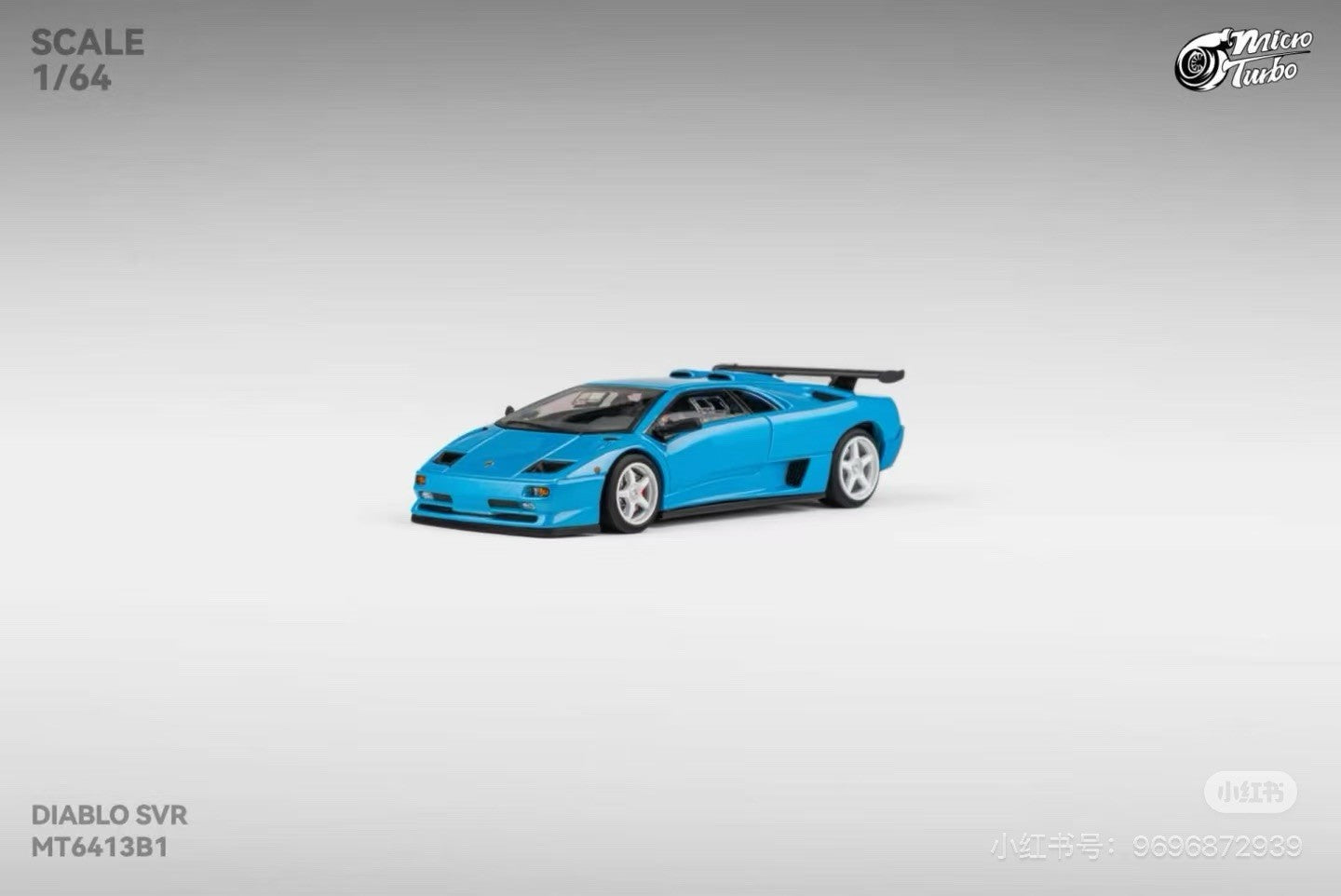 1/64 Micro Turbo Diablo SVR Metallic Blue HEC 2026 Diecast Model Collectible Car