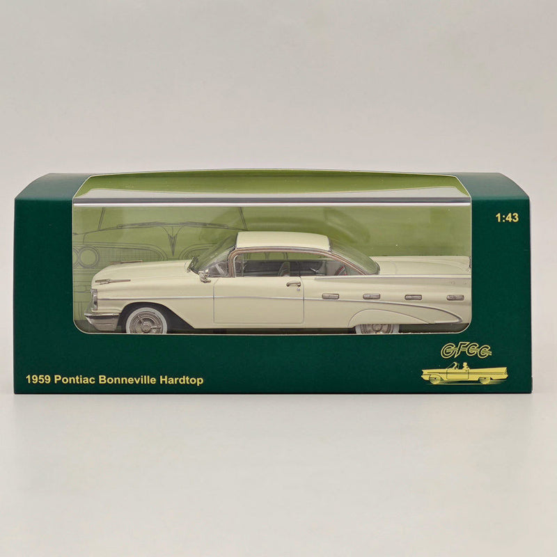 1/43 GFCC 1959 Pontiac Bonneville Hardtop White Diecast Model Car Collection