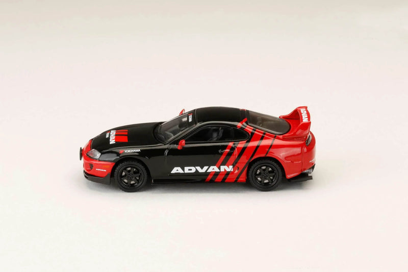 Hobby Japan 1/64 Toyota SUPRA (JZA80) 2000 YOKOHAMA ADVAN COLOR BLACK HJ645042AV Diecast Models Car Collection