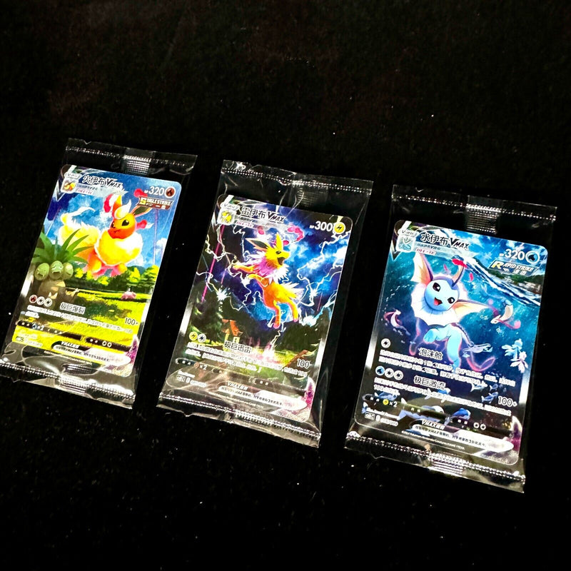 Pokemon 2024 TCG S-Chinese Jolteon Flareon Vaporeon Vmax CSHC-003 006 009 HOLO