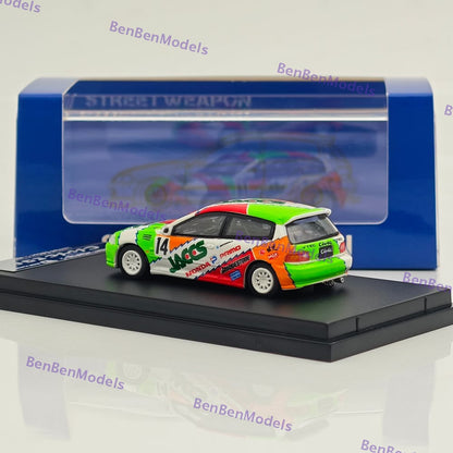 1:64 SW Civic EG6 JACCS Livery #14 Diecast Model Limited 499 Collectible Car