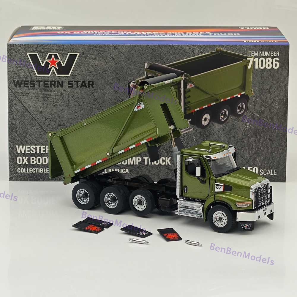 1/50 DM WESTERN STAR 49X SBFA OX BODIES STAMPEDE DUMP TRUCK Olive Green 71086