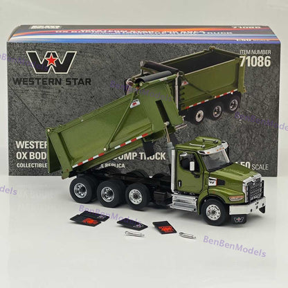 1/50 DM WESTERN STAR 49X SBFA OX BODIES STAMPEDE DUMP TRUCK Olive Green 71086