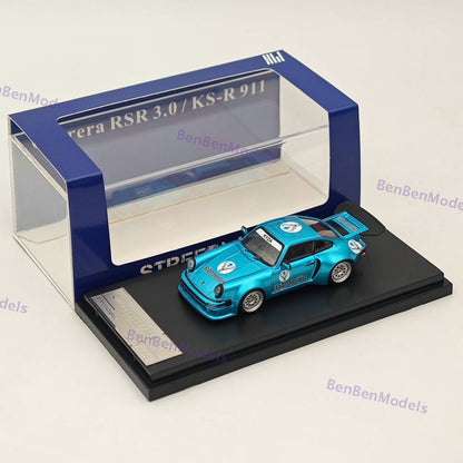 1/64 SW Carrera RSR 3.0/KS-R 911 Blue Diecast Metal Car Limited Collection