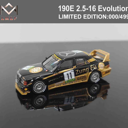 Fine Works 1:64 Mercedes Benz 190E 2.5-16 EVO2 DTM Racing Version Miniature Diecast Toys Car Models Collection Gifts