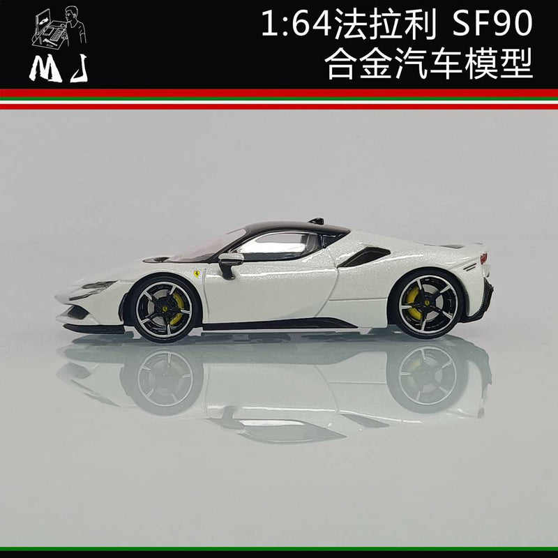 Pre-sale MJ 1:64 Ferrari SF90 Diecast Toys Car Models Miniature Hobby Collection Gifts