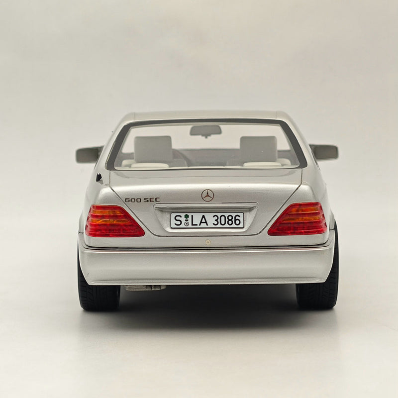 Cult 1/18 Mercedes Benz 600 SEC C140 1992 Resin Model Car Collection Silver