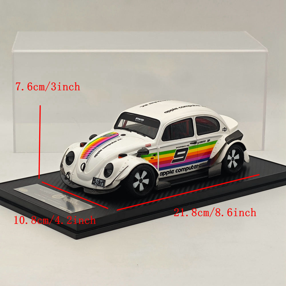 RAM Collectibles 1/18 RWB Volkswagen VW Beetle Apple WIDE BODY #9 White RM0028 Resin Model Car Limited Collection