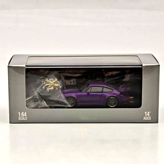 STREET WARRIOR SW 1:64 RWB 964 Purple Classic Sports Model Diecast Metal Car Limited Collection