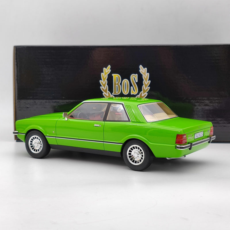 1/18 BOS Ford Taunus TC2 Ghia 1976 Green BOS167 Resin Model Limited Collection