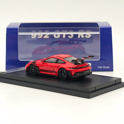 Modèles réduits de voitures de collection moulées sous pression Porsche 992 GT3 RS Racing Sports Red 1:64 SW 