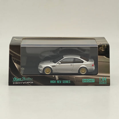 1:64 SW BMW E46 M3 HICH REV SERIES Silver Diecast Models Car Collection