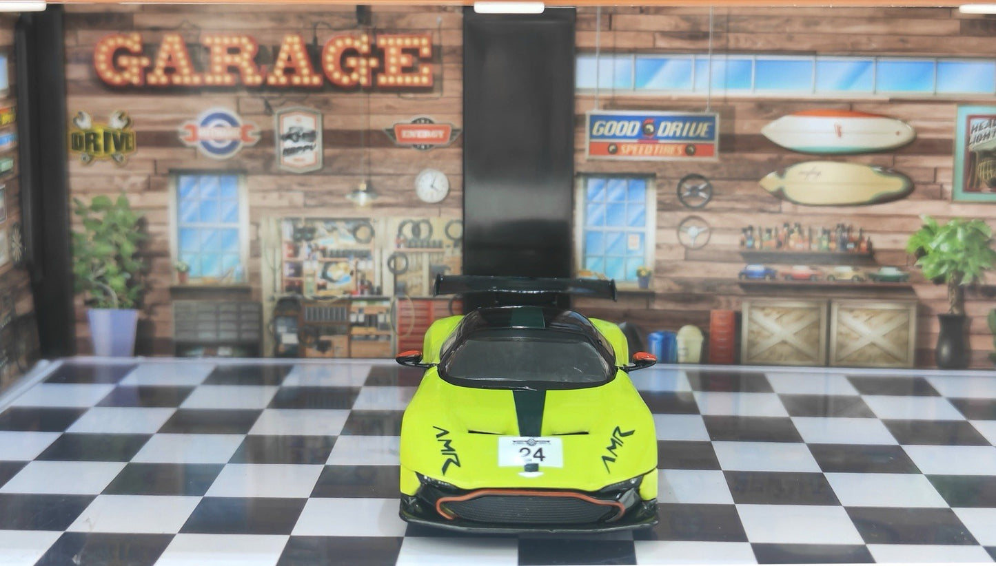 Fine Works 1/64 Aston Martin Vulcan Open Hood Alloy Diecast Toys Car Model Peak Speed New in stock