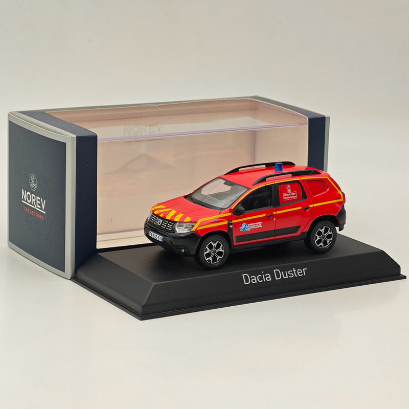 1/43 Norev Dacia Duster 2020 Firefighters Pompiers - VLCdG 62 Diecast Model Red