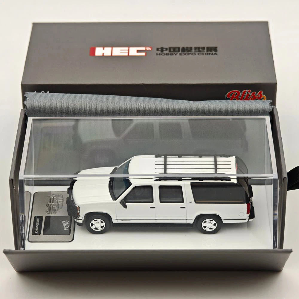 Bliss 1:64 Suburban GMT400 SUV White Sports Model HEC Beijing Exclusive Ltd 499 Diecast Model Car