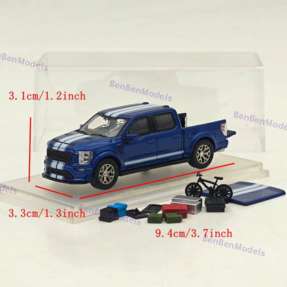 Fine Works64 1/64 F-150 Shelby Pickup Truck Blue With Accessories Diecast Model