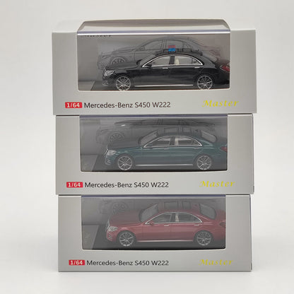 Voiture de police Mercedes-Benz S450 W222 1:64 Master Diecast Toys Modèles Collection Cadeaux 