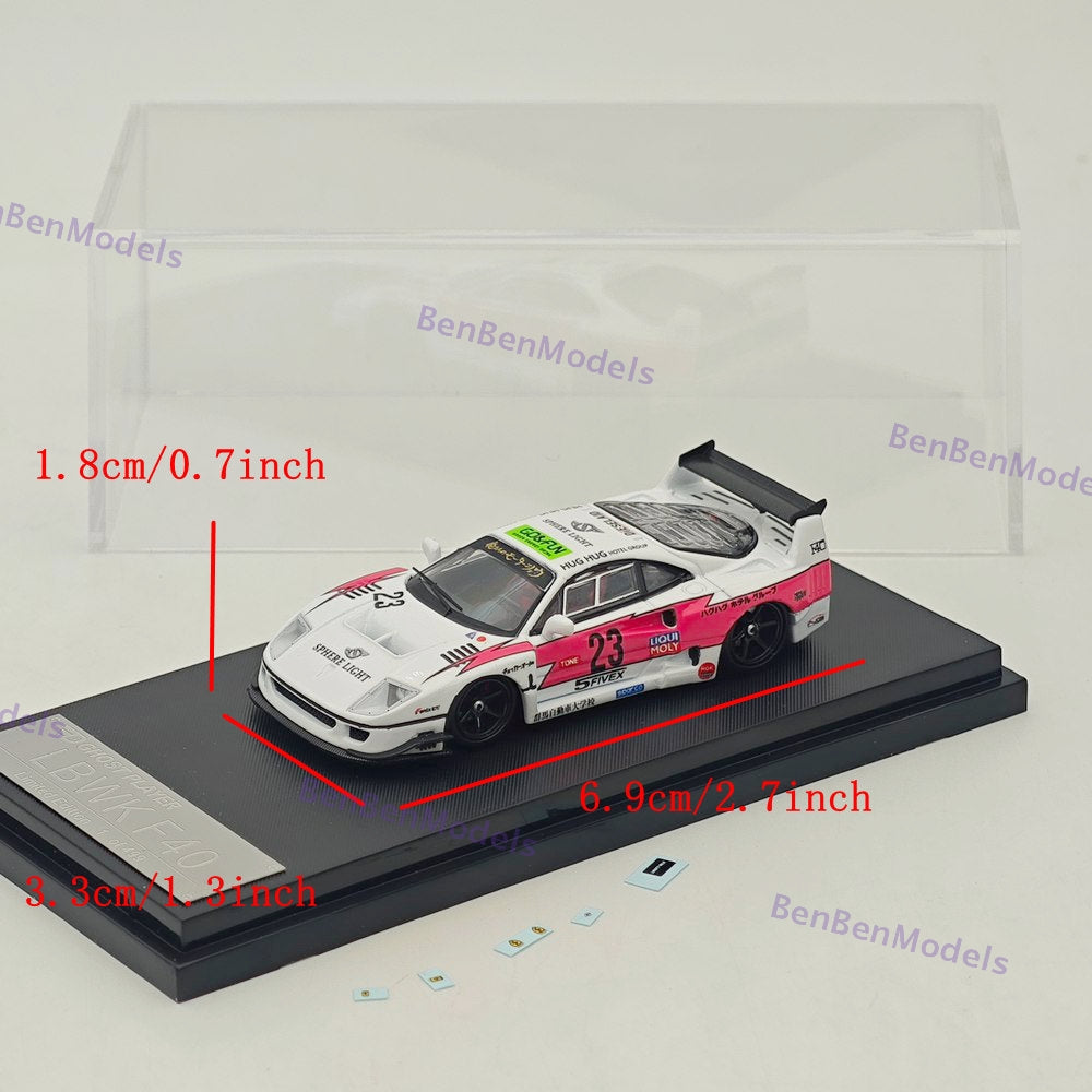 1/64 Ghost Player F40 #23 LBWK Racing Sports Model Diecast Metal Car Limited